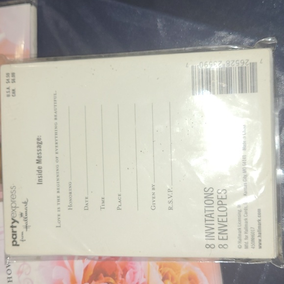 Hallmark Party Express (A Bridal Shower) 8 Inv. 8  Env. per pack. 8 Packs - Picture 2 of 4